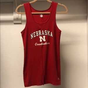 Nebraska cornhuskers rib knit tank L